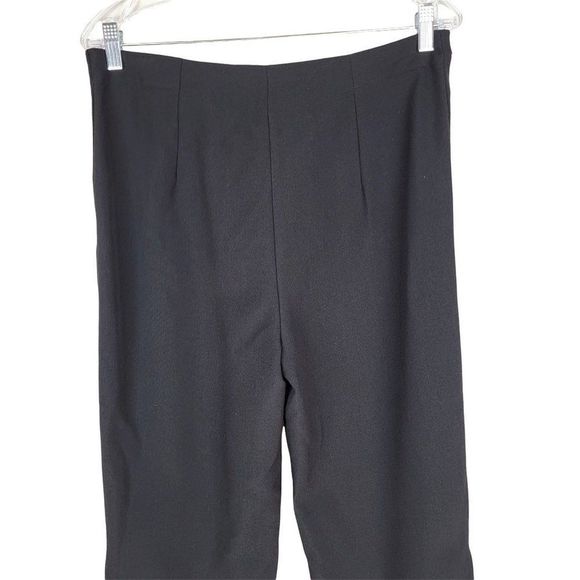 Romeo Juliet Couture Black Straight Wide Button Slit Legs High Rise Pants Size L - Picture 8 of 11